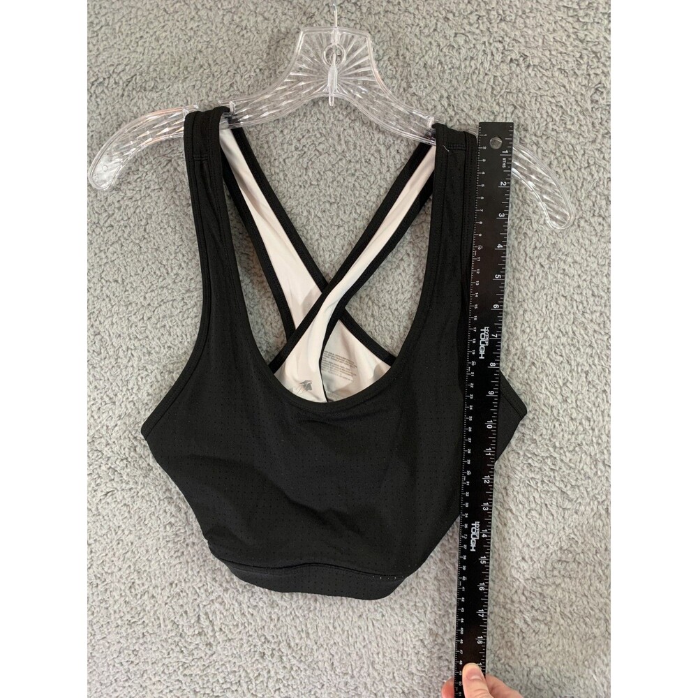 Women's Avia Athletic Top Sports Bra Large (L) 12-14 Black White - Picture 6 of 7